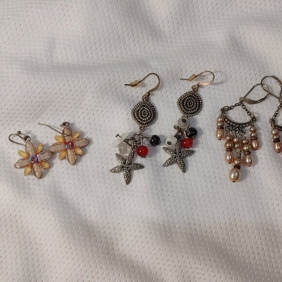 Earrings Set of 3 Various Styles - Picture 2 of 5